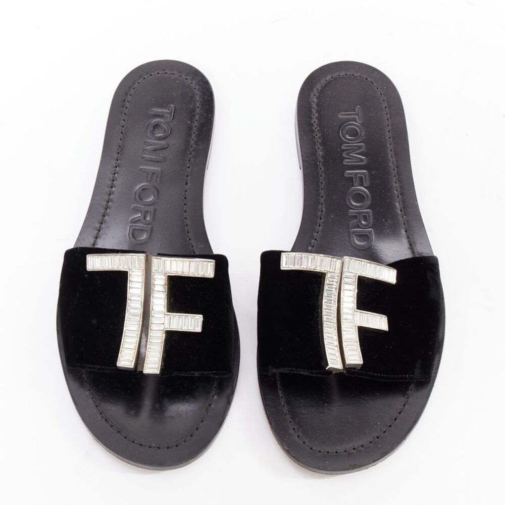 Tom Ford Velvet Crystal Sandals